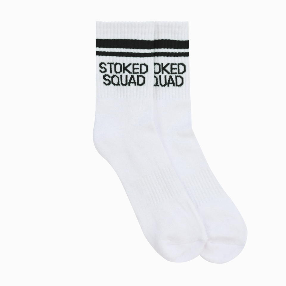 Stoked Socks (White/Black)